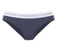 Bikinislip COPENHAGEN STUDIOS, Damen, Gr. XS (34), navy, Single Jersey, Obermaterial: 50% Modal (TENCEL™), 45% Baumwolle, 5% Elasthan (LYCRA), unifarben mit Farbeinsatz, körpernah, Unterhosen, mit ela