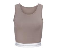 Achseltop COPENHAGEN STUDIOS, Damen, Gr. XS (34), N-Gr, braun, Single Jersey, Obermaterial: 50% Modal (TENCEL™), 45% Baumwolle, 5% Elasthan, unifarben, tiefer Rundhals, Unterhemden, mit weichem Logobu