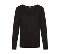 Langarmshirt COPENHAGEN STUDIOS, Damen, Gr. 32/34, schwarz, Sweatware, Obermaterial: 58% Baumwolle, 39% Polyester, 3% Elasthan, unifarben, oversize, Rundhals, Shirts Langarmshirt, mit hochwertiger Log