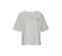 T-Shirt COPENHAGEN STUDIOS, Damen, Gr. 36/38, grau, Single Jersey, Obermaterial: 88% Baumwolle, 12% Polyester, unifarben, loose fit hüftlang, Rundhals, Shirts T-Shirt, aus Heavy Jersey Qualität (34341