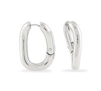 COPENHAGEN STUDIOS Creolen Organics - silber - Damenohrringe aus poliertem Edelstahl - organisches Design - Klappschließe - wasserfest & hautfreundlich