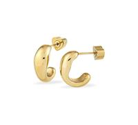 Paar Creolen COPENHAGEN STUDIOS "Schmuck Geschenk Edelstahl Ohrring Organics", gelbgoldfarben, Ohrringe, Damen, Edelstahl (25291466-0) gelbgoldfarben