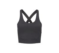 Crop-Top COPENHAGEN STUDIOS, Damen, Gr. M (40/42), schwarz, Trikot, Obermaterial: 78% Polyester, 22% Elasthan, unifarben, figurbetont bauchfrei, Rundhals, Tops, gekreuzte Träger im Rückenbereich (7651