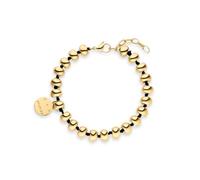 Copenhagen STUDIOS Damen Armband aus Edelstahl mit Beads und Cord | Wasserfest, hautfreundlich, Länge 21 cm, Karabinerverschluss, Alltagstauglich