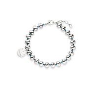 Copenhagen STUDIOS Damen Armband aus Edelstahl mit Beads und Cord | Wasserfest, hautfreundlich, Länge 21 cm, Karabinerverschluss, Alltagstauglich