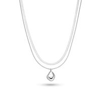 Copenhagen STUDIOS Damen Halskette aus Edelstahl mit organischer Form | Wasserfest, hautfreundlich, Länge 50 cm, Karabinerverschluss, Zeitloses Design