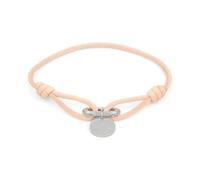 Copenhagen STUDIOS Fabric Link Bracelet - Damenarmband mit geknotetem Stoffband & Karabiner-Charm - Edelstahl poliert - stufenlos verstellbar
