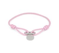 Copenhagen STUDIOS Fabric Link Bracelet - Damenarmband mit geknotetem Stoffband & Karabiner-Charm - Edelstahl poliert - stufenlos verstellbar