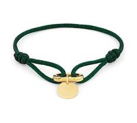 COPENHAGEN STUDIOS Armband Fabric Link CPJ-0022-B-21 – Damen, Edelstahl 14K vergoldet, grün