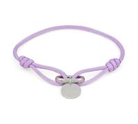 Armband COPENHAGEN STUDIOS "Schmuck Geschenk Edelstahl Armkette Fabric Link", edelstahlfarben, lila, Armbänder, Damen, 21cm, Edelstahl Nylon, Edelstahl, Nylon, Armband (65856140-0) edelstahlfarben, li
