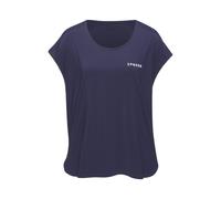 Funktionsshirt COPENHAGEN STUDIOS, Damen, Gr. XS (32/34), navy, Trikot, Obermaterial: 88% Polyamid, 12% Elasthan, unifarben mit Farbeinsatz, figurumspielend hüftlang, Rundhals, weit, Shirts (21709027-