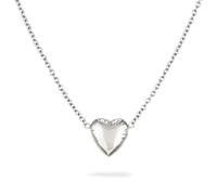 COPENHAGEN STUDIOS Halskette Balloon Hearts - silber - filigrane Kette für Damen mit Herzanhänger aus poliertem Edelstahl - verstellbare Länge - wasserfest