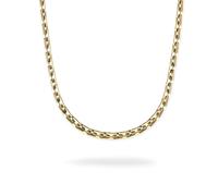 COPENHAGEN STUDIOS Halskette Edgy Necklace – Edelstahl 14K vergoldet, Unisex, 45 cm
