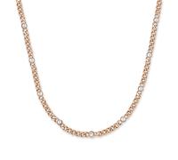 Copenhagen STUDIOS Halskette Glittery - roségold - Damenkette aus poliertem Edelstahl mit funkelnden Strasssteinen - verstellbare Länge - wasserfest