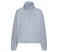 Langarmshirt COPENHAGEN STUDIOS, Damen, Gr. 40/42, blau (hellblau), Sweatware, Obermaterial: 54% Modal, 40% Polyester, 6% Elasthan, unifarben, bequem hüftlang, ohne Ausschnitt, elastischer Bund, Shirt