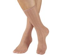 COPENHAGEN STUDIOS Langsocken Damen 2x rose gold Gr.35/38