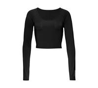 Longsleeve COPENHAGEN STUDIOS, Damen, Gr. M (40/42), schwarz, Trikot, Obermaterial: 83% Polyamid, 17% Elasthan, unifarben, figurbetont bauchfrei, Rundhals, normaler Saum, Shirts, mit Cut Out im Rücken