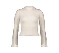 Langarmshirt COPENHAGEN STUDIOS, Damen, Gr. 40/42, creme, Rippstrick, Obermaterial: 50% Viskose, 28% Polyester, 22% Nylon, unifarben, ohne Ausschnitt, Trompetenärmel, Shirts, aus hochwertiger, feiner 