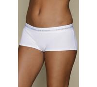 Panty COPENHAGEN STUDIOS "mit softem Logobund", Damen, Gr. L (40), weiß, Feinripp, Obermaterial: 96% Baumwolle, 4% Elasthan (LYCRA), unifarben mit Farbeinsatz, körpernah, Unterhosen, aus gerippter Bio