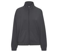 Sweatjacke COPENHAGEN STUDIOS, Damen, Gr. 32/34, grau (dunkelgrau), Sweatware, Obermaterial: 54% Modal, 40% Polyester, 6% Elasthan, unifarben, casual, bequem hüftlang, Langarm elastischer Bund, Sweatj