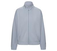 Sweatjacke COPENHAGEN STUDIOS, Damen, Gr. 48/50, blau (hellblau), Sweatware, Obermaterial: 54% Modal, 40% Polyester, 6% Elasthan, unifarben, bequem hüftlang, elastischer Bund, Sweatjacken, aus hochwer