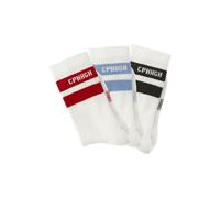 COPENHAGEN STUDIOS Tennissocken Damen 3x off white mit farbigen Streifen Gr.39-42