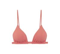 Triangel-Bikini-Top COPENHAGEN STUDIOS "Nela", Damen, Gr. 36, Cup A/B, rot (apricot), Rippware, Recycling-Polyamid, strukturiert, unifarben, Bikini-Oberteile, aus modischer Strukturware (65188169-36) 