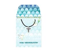 COPPENRATH 92252 Dein Wegbegleiter - Leder-Halsband mit Kreuzanhänger