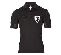 Copytec Tactical Poloshirt Alfa Preußen Ostpreußen Karte Friedrich der Große Preußenadler Elch Geweih Schaufel Wappen #24064, Größe:XXL, Farbe:Schwarz