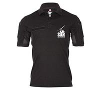 Copytec Tactical Poloshirt Alfa - Search and Rescue SAR Rettungsflieger UH 1 D Huey Bundeswehr Pilot Hubschrauber Flieger #19070, Größe:XL, Farbe:Schwarz