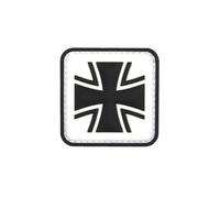 Copytec Weiss Balkenkreuz Patch 3D Rubber Bundeswehr Abzeichen Aufnäher Emblem 5cm#23045