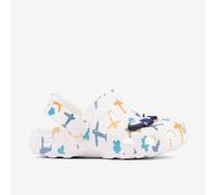 COQUI Clogs LITTLE FROG - White Airplane + Amulet Gr. 31/32