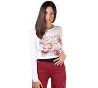 CORA happywear Damen T-Shirt aus Eukalyptus Faser "Matri" | Maxi Blumen Weiss XS