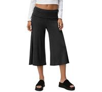Coral Fold Over Yoga Pant Damen 3/4 Hose Cropped Faltenhose Palazzo Yoga Hose mit Raffung Weite Lounge Baumwolle Loose Fit Uni Corals Pants Yogahose Korallfarbene mit Hohem Umschlagbund