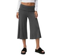 Coral Fold Over Yoga Pant Damen 3/4 Hose Cropped Faltenhose Palazzo Yoga Hose mit Raffung Weite Lounge Baumwolle Loose Fit Uni Corals Pants Yogahose Korallfarbene mit Hohem Umschlagbund