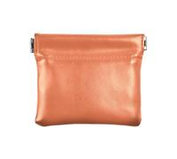 Coral Solid Color Pure Plain PU Leather Small Coin Purse Fancy Mini Card Holder Wallet for Women, Koralle, einfarbig, einfarbig, 1 size
