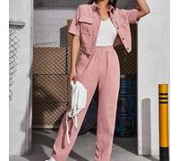 Cord Bluse mit Pattentaschen & Hose 2-teiliges Set