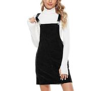 Cord Latzkleid für Damen A Linien Latzkleid aus Cord mit Tasche vorne und Latzhose für Damen