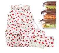 Cord-Rucksack für Damen, 3-teiliges Set, Cord-bedruckter Laptop-Rucksack, modisch, lässig, Tagesrucksack, mit verstellbaren Schultergurten, für Teenager, Mädchen, Mnes, lässiger