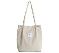Cord Tasche Damen Tote Bag, Cord Umhängetasche Mode Handtasche Beutel Lässige Stofftasche für Alltag, Büro, Schulausflug und Einkauf