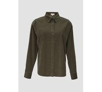 s.Oliver RED LABEL Regular Fit Cord Bluse aus reiner Baumwolle in Khaki, Größe 46