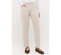 Cordhose ANGELS "EVY", Damen, Gr. 42, Länge 28, beige (champagner), Cord, Obermaterial: 75% Baumwolle, 23% Polyester, 2% Elasthan, relaxed fit 7/8-Länge, Hosen Cordhose, Relaxed Fit, moderne O-Shape F