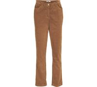 Cordhose BONPRIX "Stretch-Cordhose, Straight", Damen, Gr. 46, N-Gr, braun (cognac braun), Cord, Obermaterial: 98% Baumwolle, 2% Elasthan, unifarben, slim fit lang, Hosen Cordhose, aus Stretch-Material