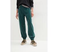 Cordhose BONPRIX, Damen, Gr. 44, N-Gr, grün (mattgrün), Obermaterial: 98% Baumwolle, 2% Elasthan, loose fit, Hosen Cordhose, aus Baumwoll-Mix, mit großen Eingrifftaschen, lockere Passform (73485811-44