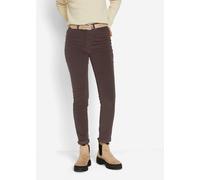 Cordhose BONPRIX "Stretch-Cordhose, Skinny", Damen, Gr. 54, N-Gr, braun (dunkelbraun), Cord, Obermaterial: 98% Baumwolle, 2% Elasthan, unifarben, skinny fit lang, Hosen Cordhose, aus Baumwolle und Ela