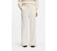 Cordhose BOSS ORANGE "Tacodi Premium Damenmode", Damen, Gr. 42, N-Gr, beige (open weiß 118), Cord, Obermaterial: 73% Baumwolle, 25% Modal, 2% Elasthan, unifarben, lang, Hosen Cordhose, aus Baumwoll-Mo
