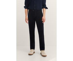 Cordhose BUGATTI "Modern Fit", Herren, Gr. 34, Länge 30, blau (390, marine), 77% Baumwolle, 22% Lyocell, 1% Elasthan, unifarben, normal, Hosen Cordhose, mit Soft Touch & Stretch-Komfort (47446053-34)