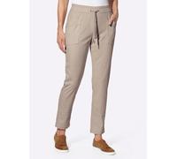 Cordhose CASUAL LOOKS, Damen, Gr. 46, Normalgrößen, beige (sesam), 100% Polyester, unifarben, Hosen Cordhose (15199622-46) sesam