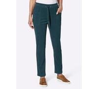 Cordhose CASUAL LOOKS, Damen, Gr. 46, Normalgrößen, blau (petrol), 100% Polyester, unifarben, Hosen Cordhose (96250310-46) petrol
