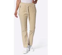 Cordhose CASUAL LOOKS, Damen, Gr. 54, Normalgrößen, beige (sand), 98% Baumwolle, 2% Elasthan, unifarben, Hosen Cordhose (60380336-54) sand